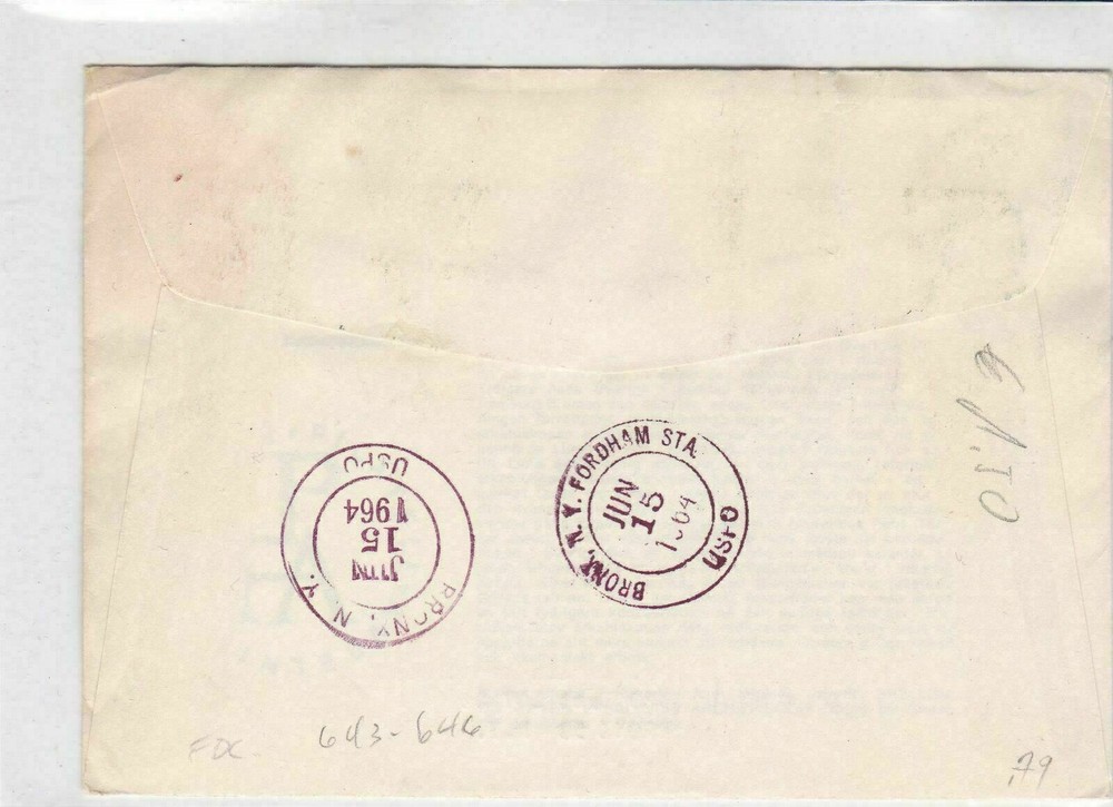 sweden 1964 stamps cover ref 19562