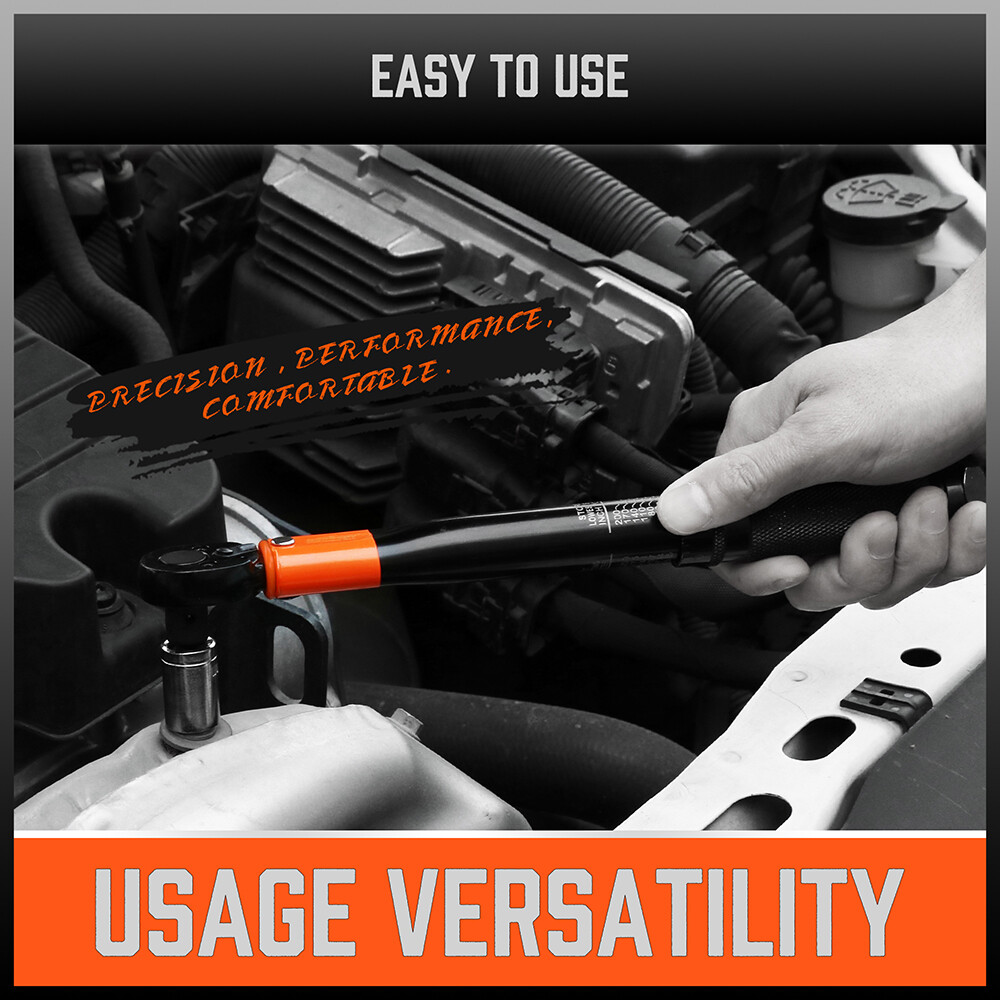 1/4" Torque Wrench Snap Socket Professional Drive Click Type Ratcheting