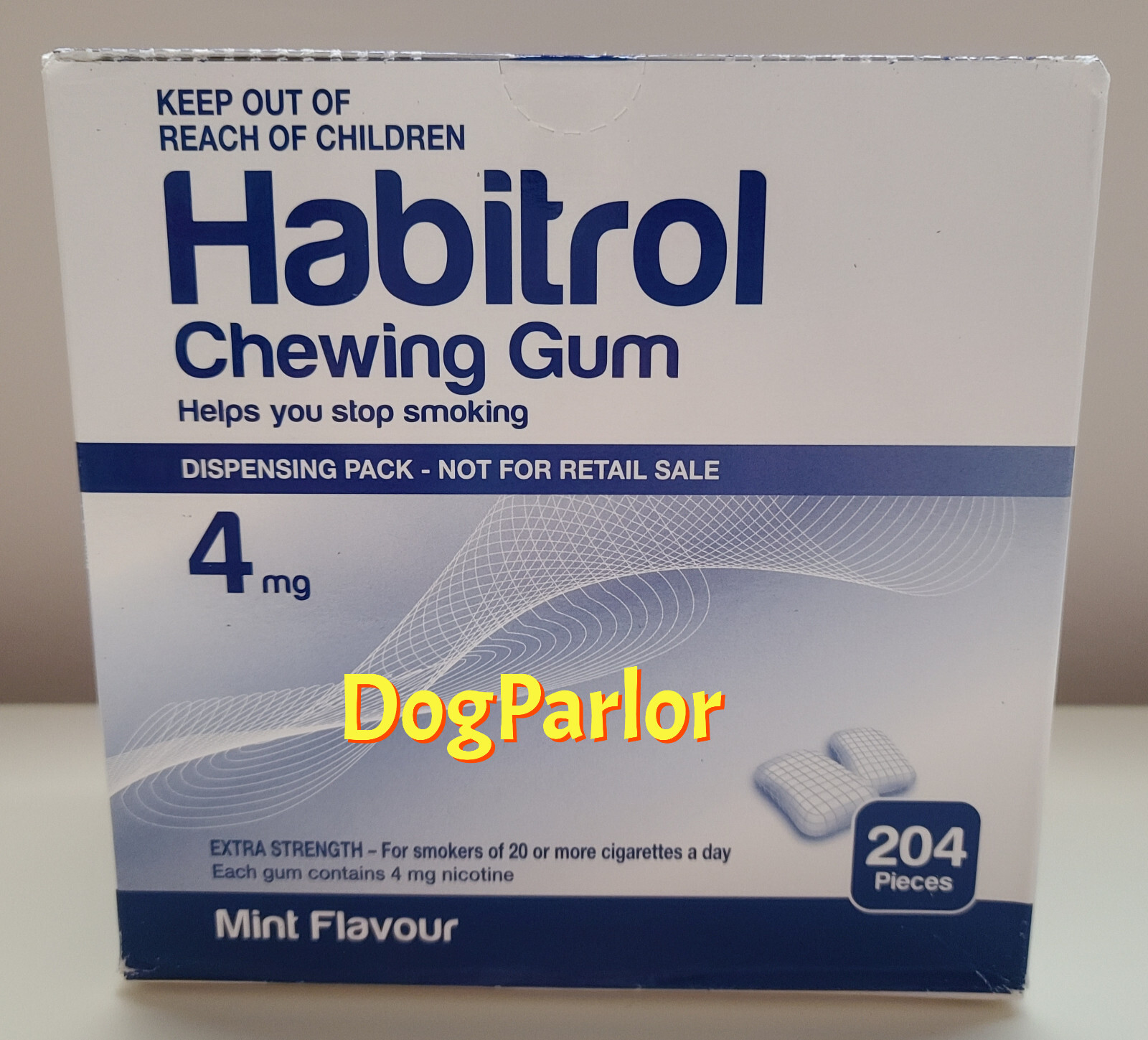 Habitrol Nicotine Gum 4mg Mint Bulk 6 Boxes = 1224 Pieces Priority Ship 11/2024
