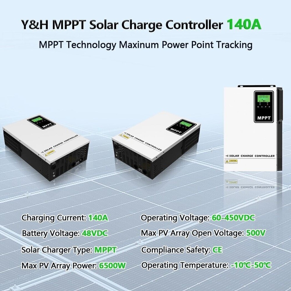 140A Solar Charge Controller 48V Battery Regulator High Voltage PV 90-500V Input