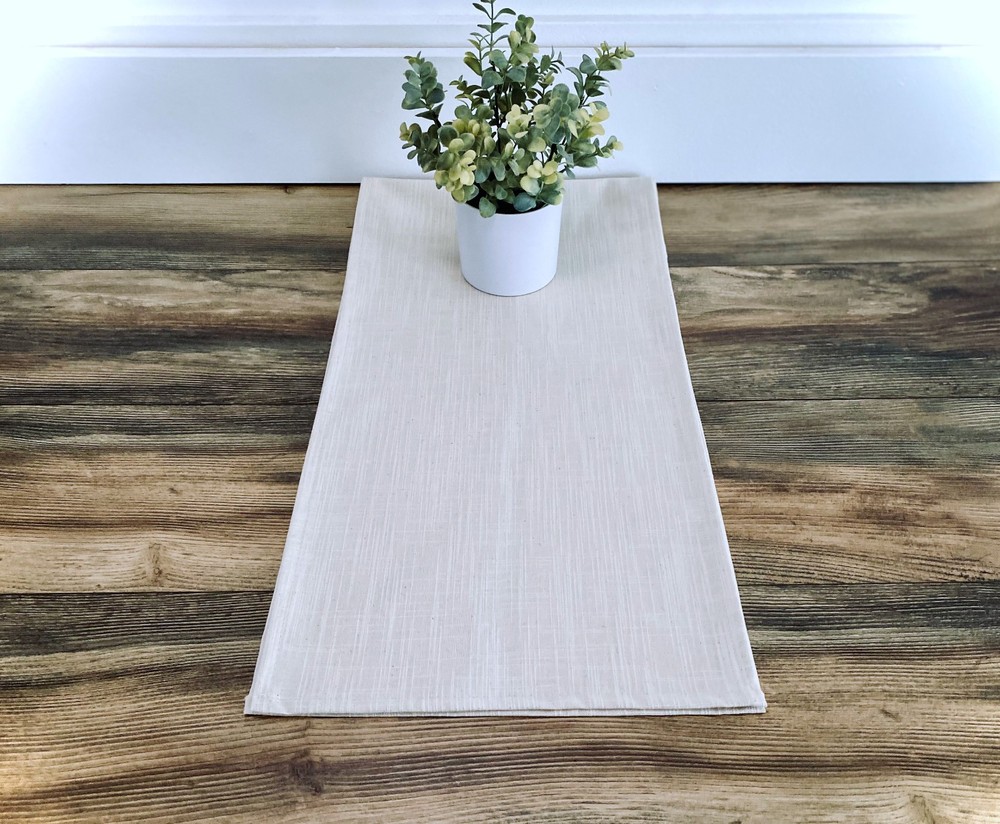 Ivory Table Runner Solid Ivory Linen Runner Table Centerpiece Natural Home Decor