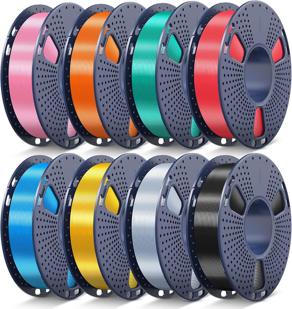 Silk PLA Filament Bundle 1.75Mm, Silk 3D Printer Filament Bundle Multicolor, Ind