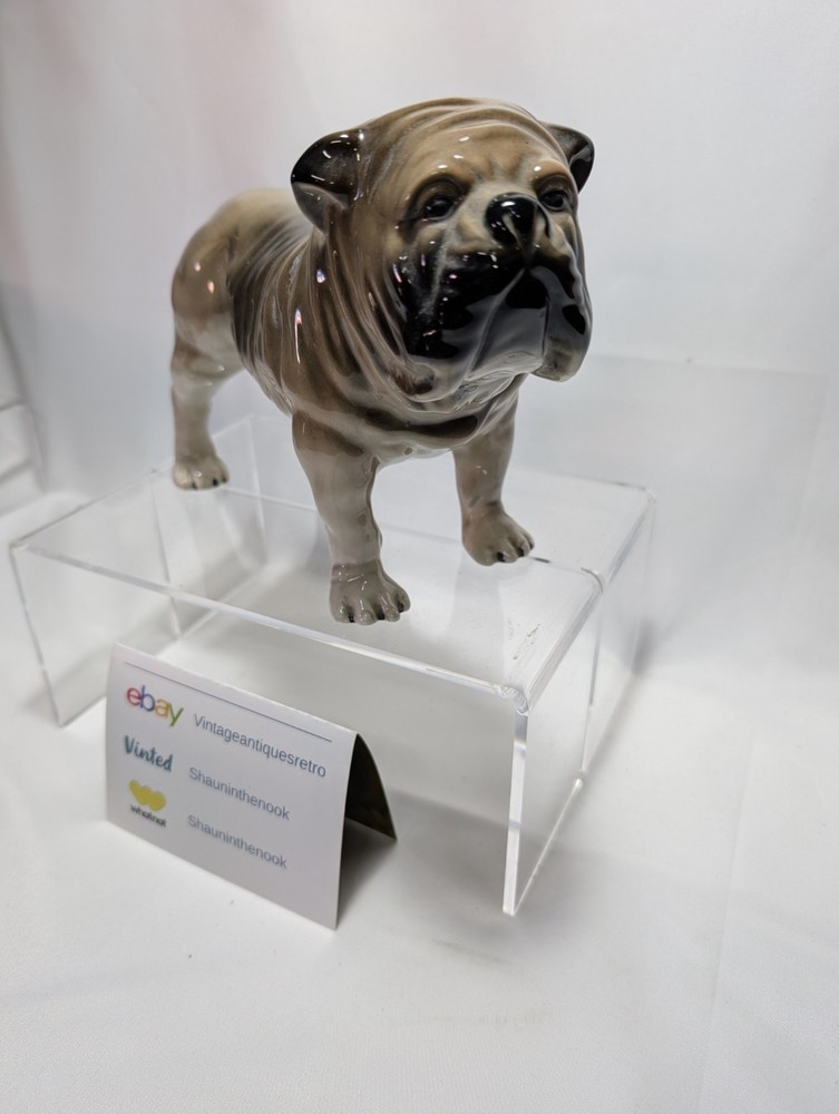 Large Ceramic Bulldog Figurine