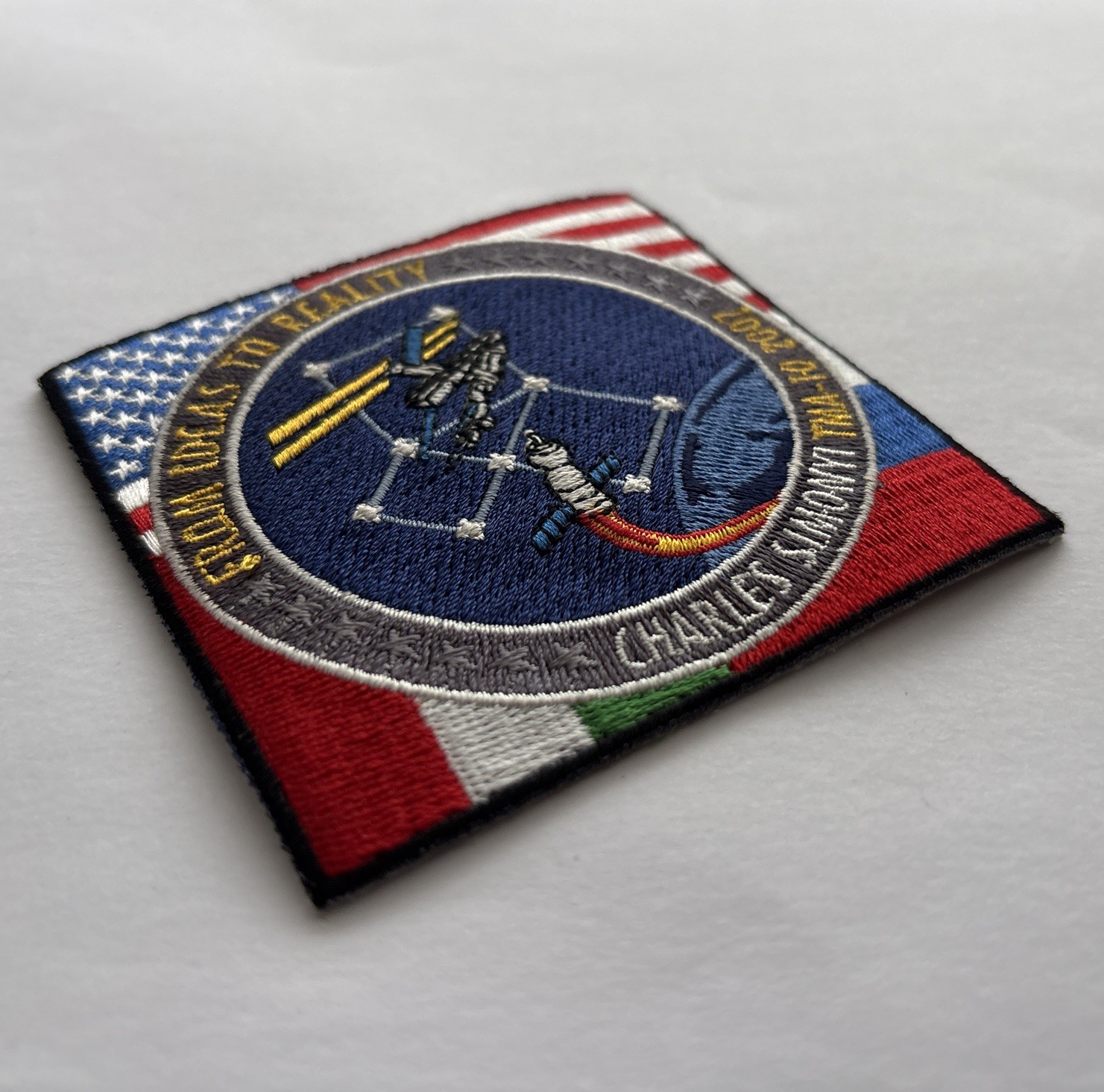 TMA-10 2007 NASA Patch Charles Simonyi From Ideas to Reality Space Station