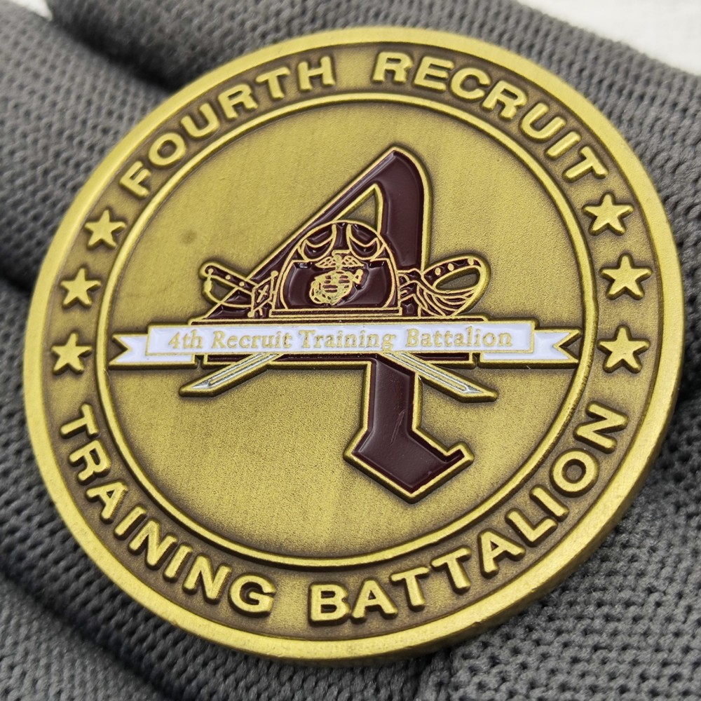 USMC Fourth Recruit Training Battalion Challenge Coin