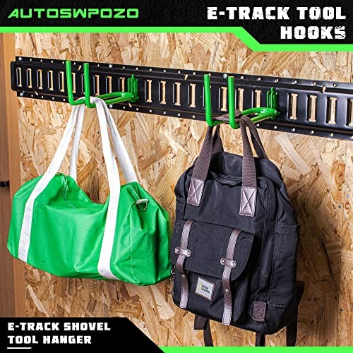 2-Pack E-Track Heavy Duty Shovel/Tool Hanger, E Track Hooks for Tools, 2 Pack