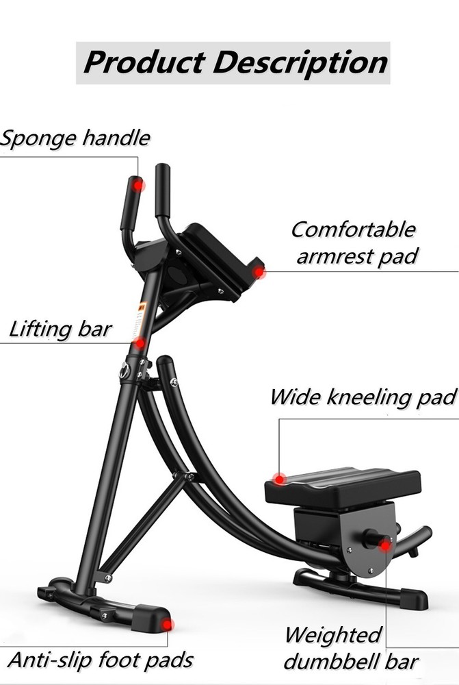 Ab Machine Core & Abdominal Workout Equipment For Home Gym Adjustable Ab Crunch
