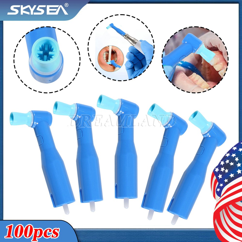 100/500Pc Dental Regular Disposable Prophy Angle Cup 105° For Straight Handpiece
