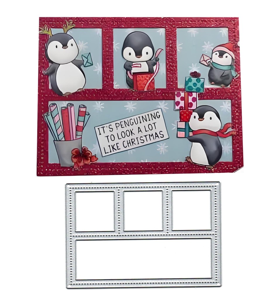 Rectangle Frame Metal Cutting Die Cuts, Rectangle Frame Embossing Stencils DI...