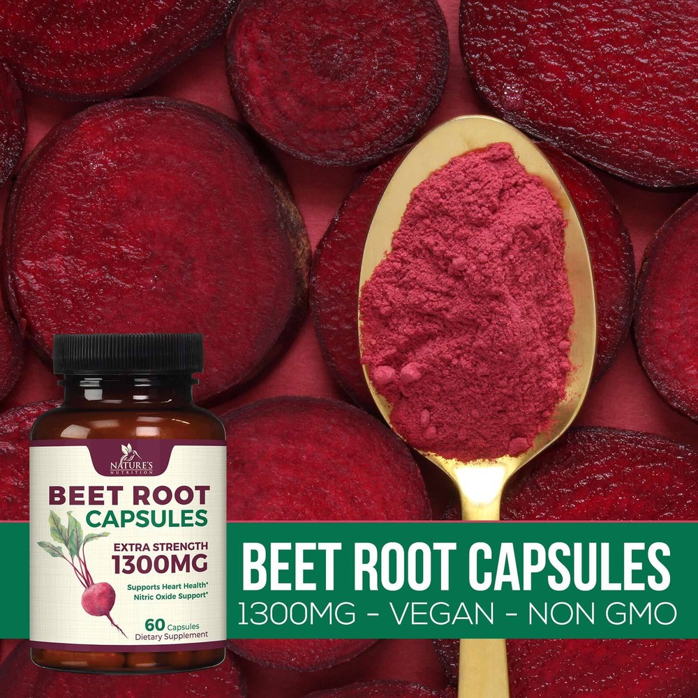 Beet Root Capsules 1300mg Beetroot Powder Extract