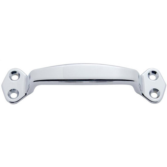 United Pacific 10958 - Chrome Die-Cast Grab Handle W/ 4 Bolt Mount