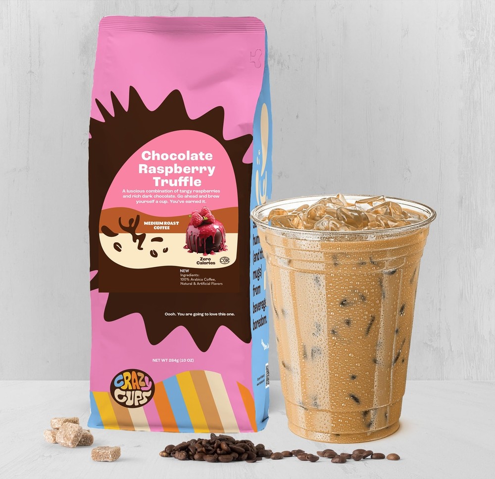 Crazy Cups Flavored Ground Chocolate Coffee Chocolate Raspberry Coffee in 10 ...