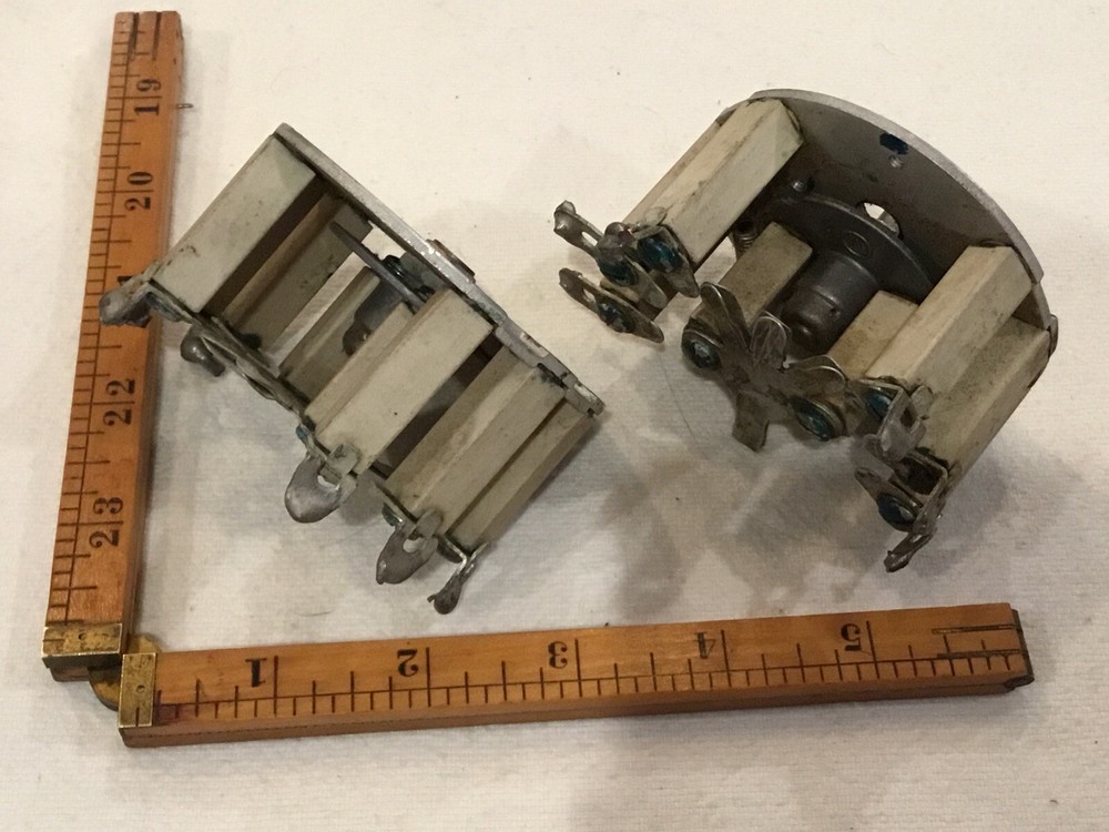 Two Vintage Rotary Switch, 3 Position, Ceramic Posts, Military? Circle M Logo