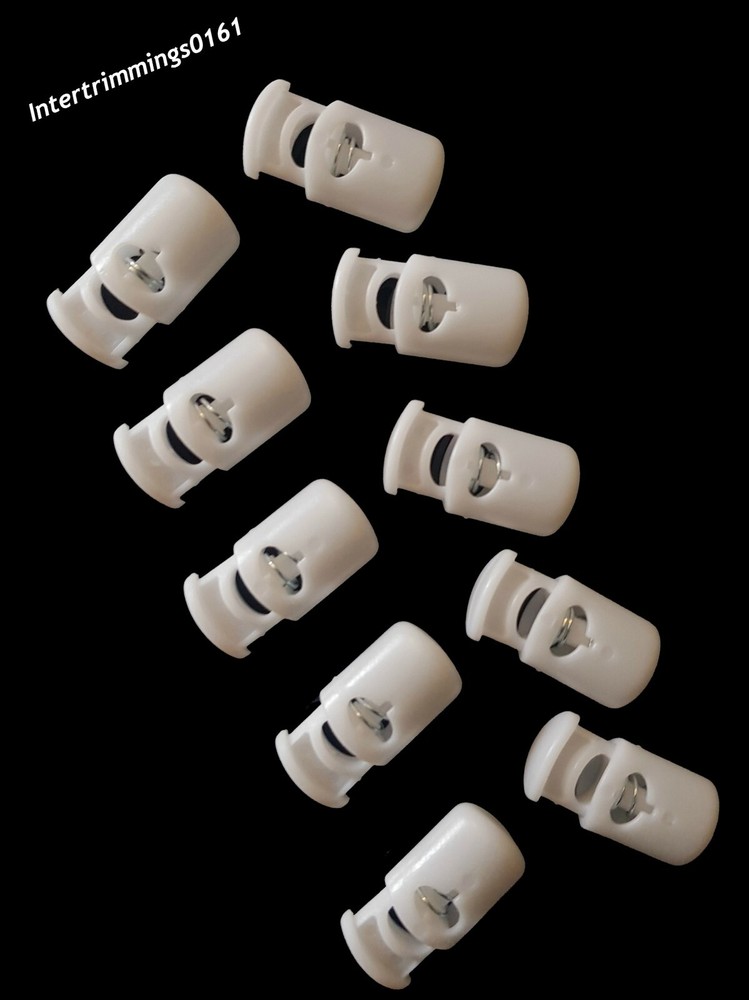 SPRING TOGGLES, APPROX H-25MM, W-15MM, WHITE CHOOSE QUANTITY