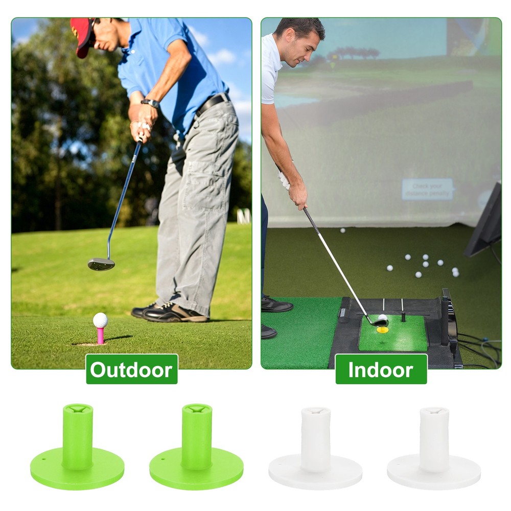 Rubber Golf Tee, 1.5Inch 2Colors 4Pcs Golf Practice Tees Training Driving Range
