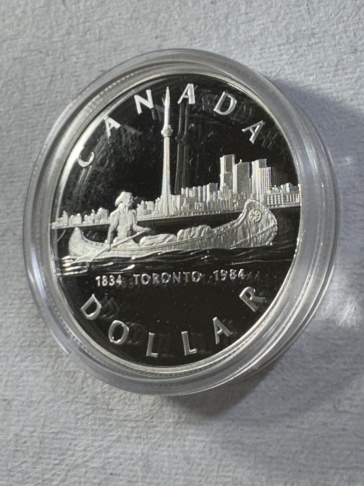 1984 Canada 1 Dollar Silver Proof Coin Toronto