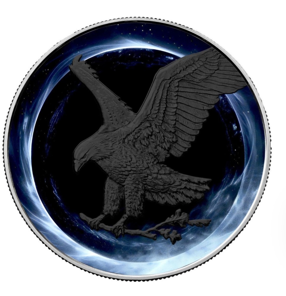 2024 American Silver Eagle Star Privy Black Hole GEM BU