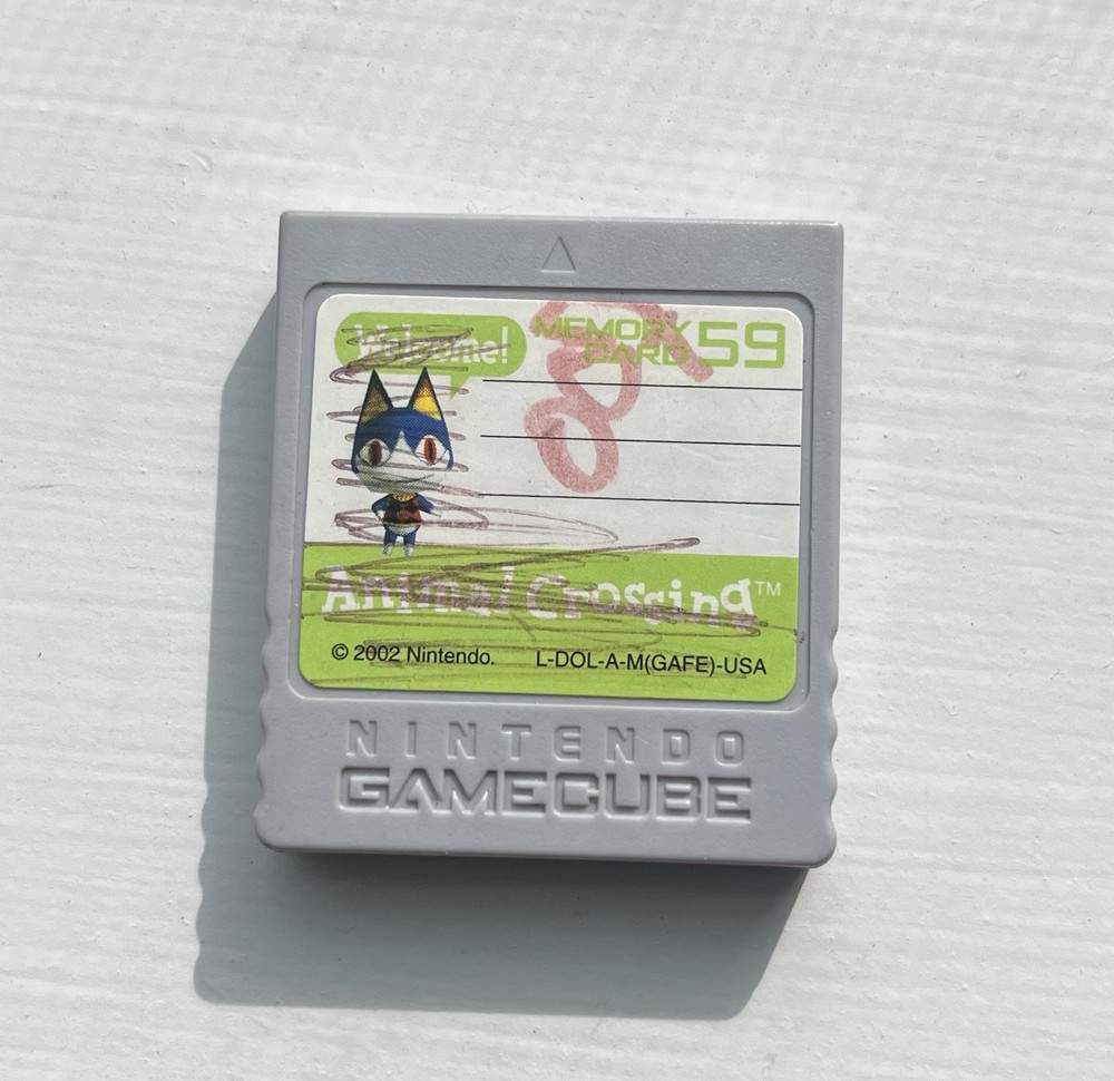 Animal Crossing Nintendo GameCube Memory Card 59 UNTESTED