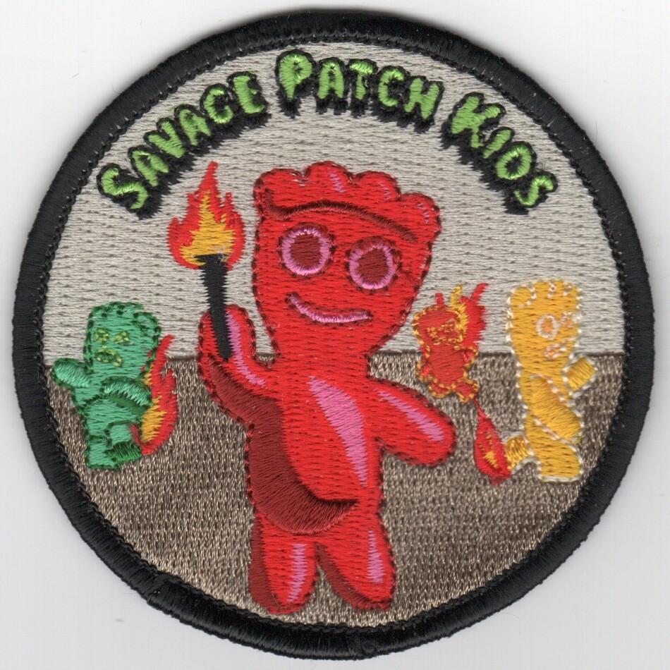 3" HSC-28 DET-4 SAVAGE PATCH KIDS TORCH FIRE EMBROIDERED JACKET PATCH