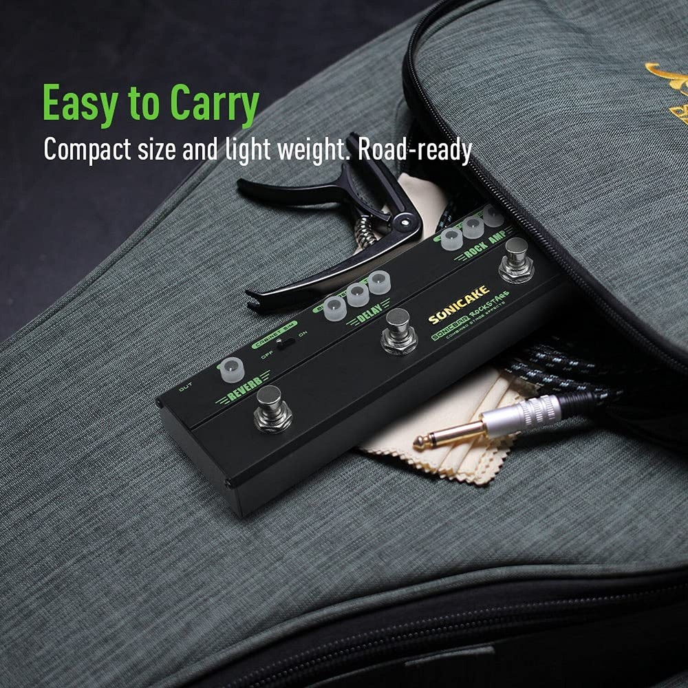 SONICAKE Guitar Multi Effect Pedal Chorus Delay Reverb Distortion Classic Roc...