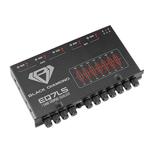 EQ7LS 7-Band Stereo Equalizer/Crossover Pre Amp Equalizer Car Audio EQ with