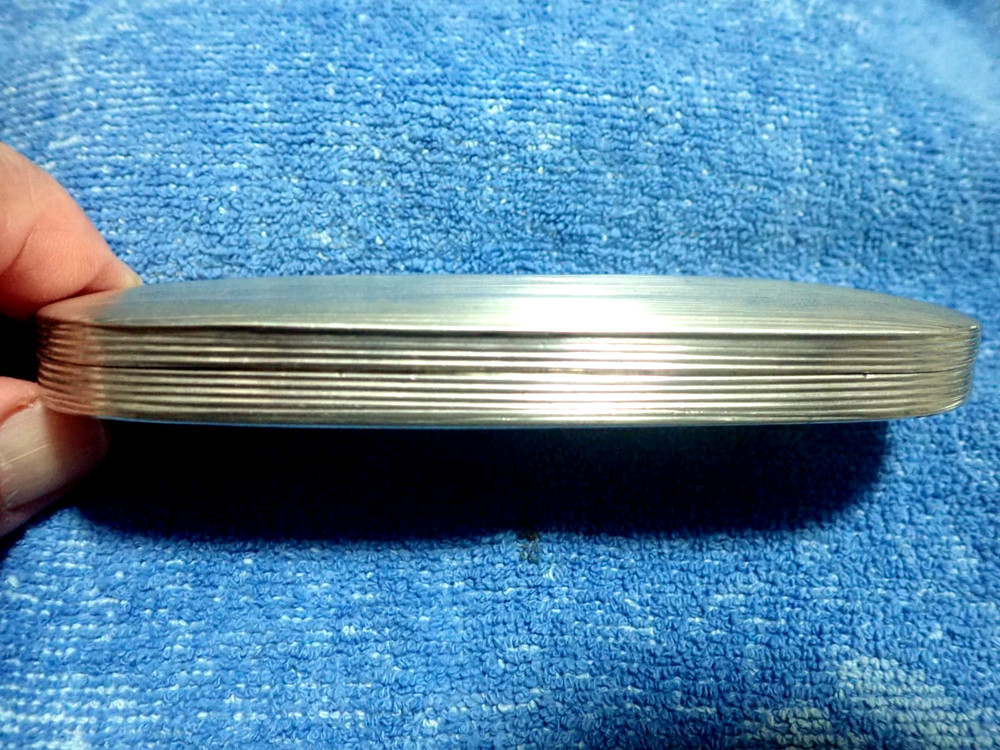 1819 HEAVY DUTCH SILVER ROUNDED EDGE SPECTACLE CASE! PARALLEL LINES (79 grams)