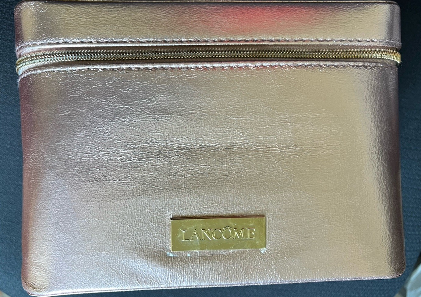 Lancome 2025 Beauty Box Bag/Train Case Rose Gold LE NEW
