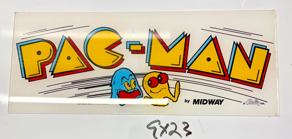 NEW Licensed Pacman marquee  ** Original plexi **