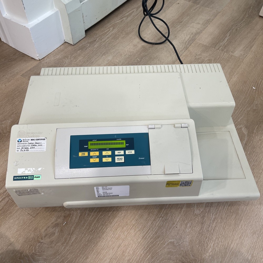 MOLECULAR DEVICES SPECTRA MAX PLUS MICROPLATE SPECTROPHOTOMETER READ