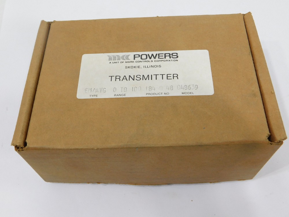 Powers Transmitter 184048 Model 048639 Type EM/HVG Range 0-100