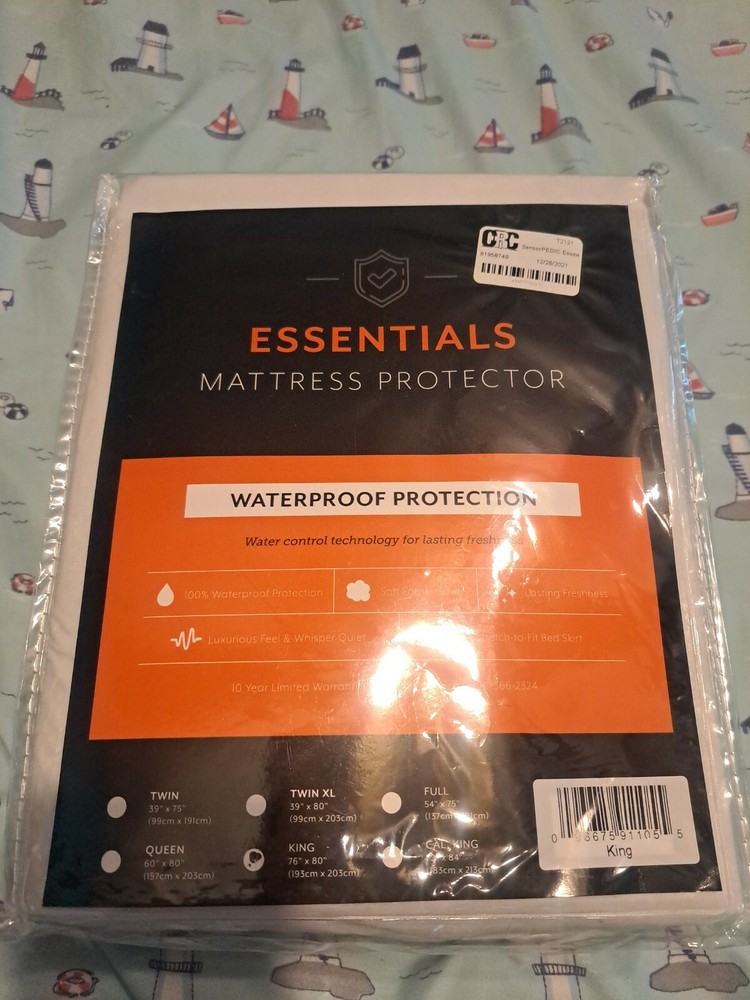 Softtex Essentials King White Waterproof Mattress Protector Cover