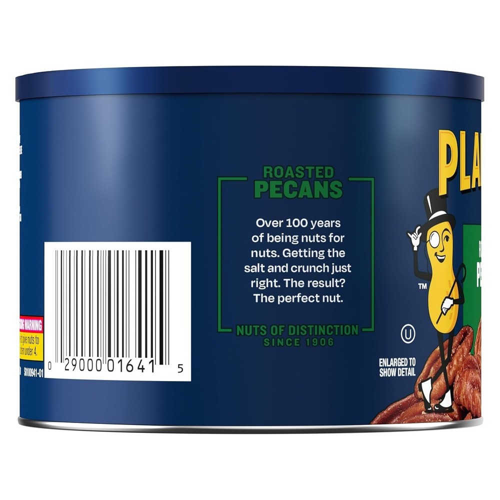Roasted Pecan Nuts, Baking Nuts, Plant-Based Protein, 7.25 oz Canister