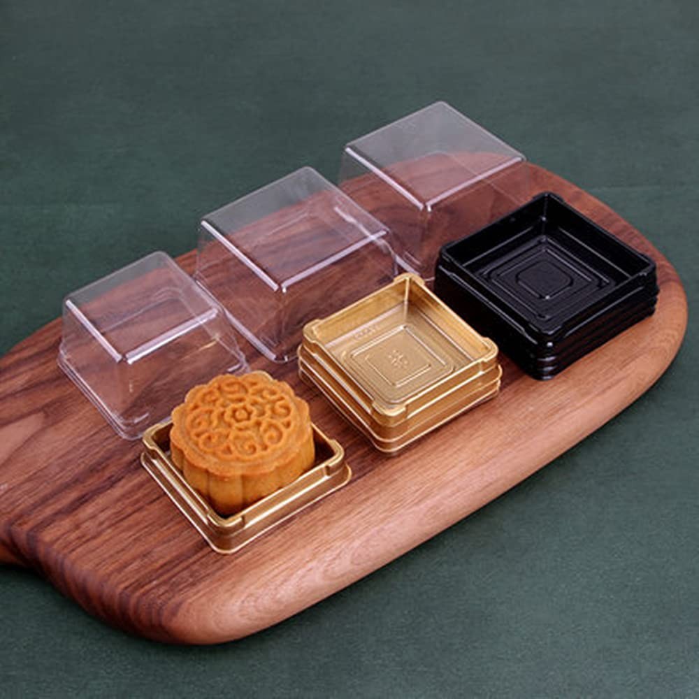 Moon Cake Box Clear Mini Containers 100g Mooncake Packaging Boxes Individual