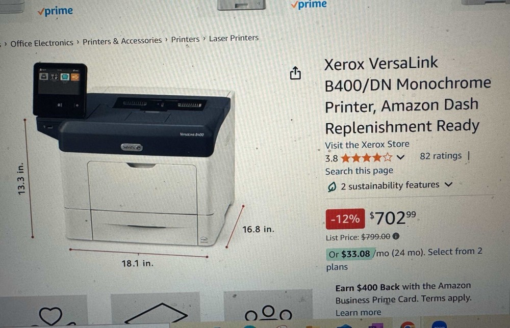 Xerox Versalink B400 Monochrome Laser Printer