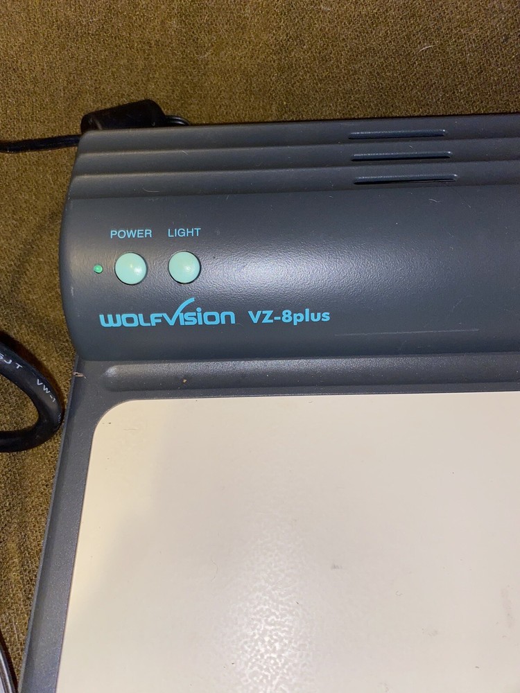 WolfVision VZ-8plus Document Camera Overhead Projector w/Bulb/AC Adapter Tested