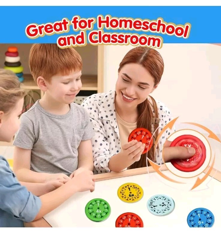 Math Fidget Spinners For Learning Multiplication/Division Spinner Toy For...
