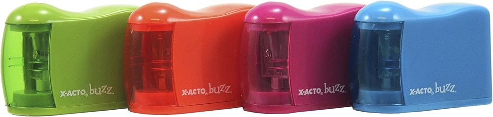 X-ACTO Buzz Battery Pencil Sharpener, Assorted 1 Count (Pack of 1),