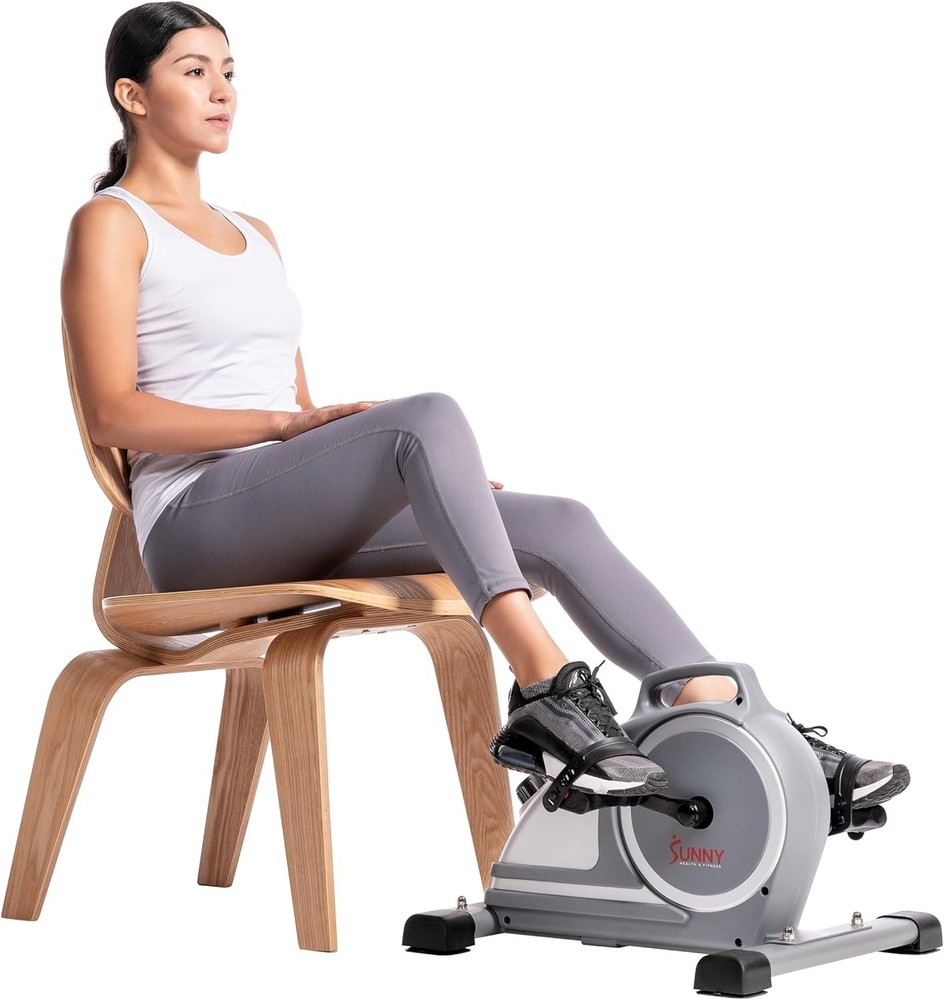 Dual Function Under-Desk Bike Trainer Mini Exercise Machine Senior Training