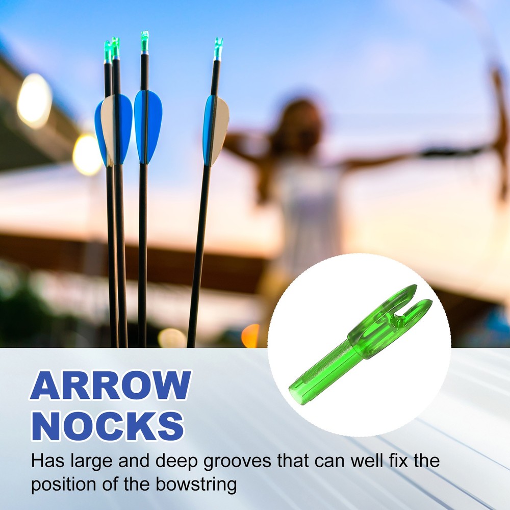 4.2mm Arrow Coaches, 12pcs, Clear Green, for Archery