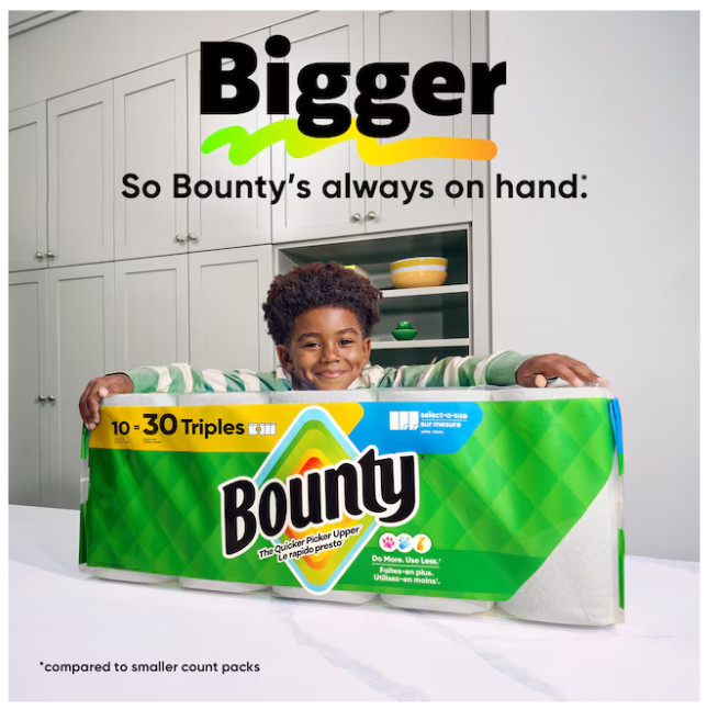 Bounty Double Plus 12 -Count Select-a-size Paper Towels