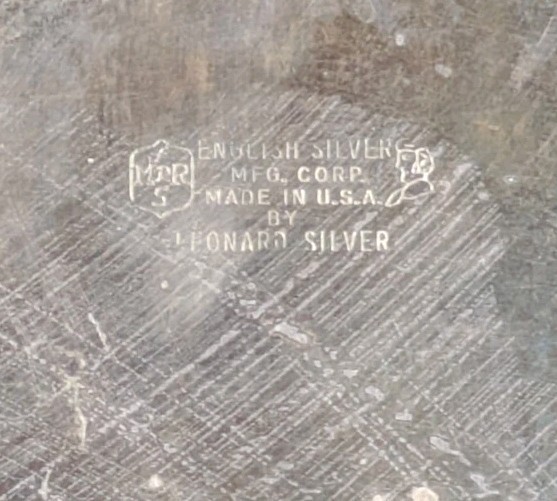 Vintage Silverplate Serving Tray Leonard Silver MRRS Mfg Corp Made In USA