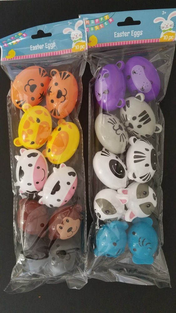 Happy Easter Animal-Shaped Plastic Hinged Fillable Eggs, 10/Pk, E8, Select: Type
