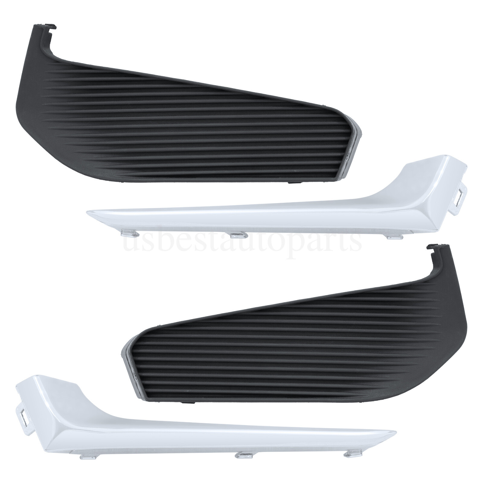 Front Bumper Cover w/ Valance Grill Grille Fog light Trim For Chevy Malibu 16-18