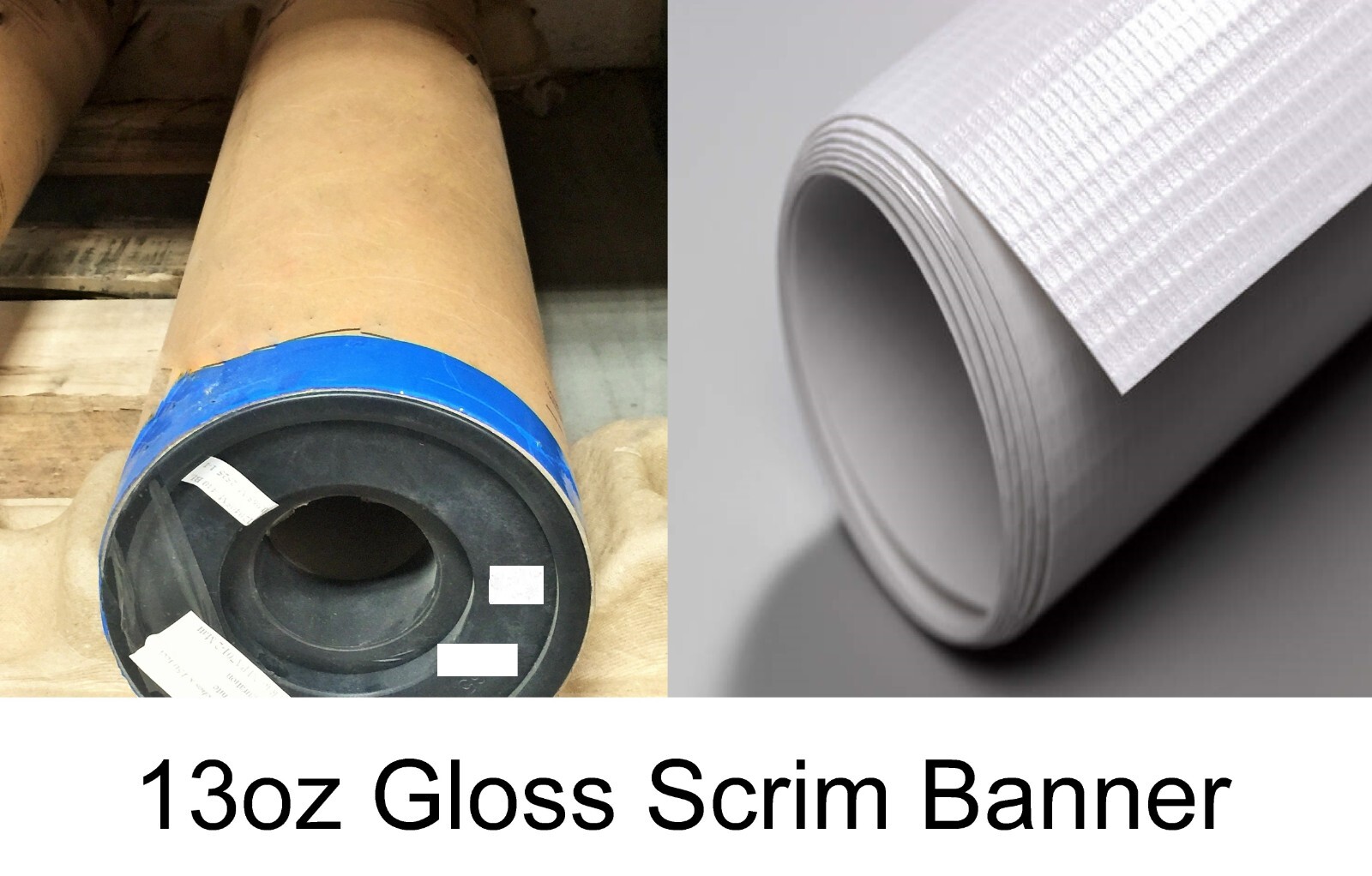 13 oz Scrim Outdoor Reinforced Tough UV Banner Solvent Latex Inks PVC Vinyl Roll