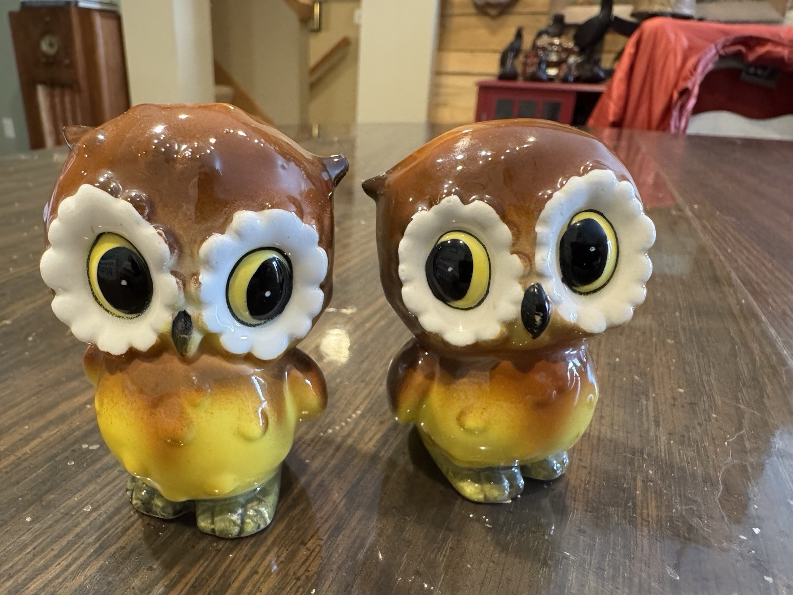 VTG Norcrest Kitschy Anthropomorphic Owl Salt And Pepper Shakers