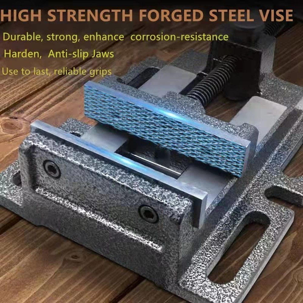 Bench Vise, Drill Press Vise 4 inch Heavy Duty, Quick Release Drill Press Vis...