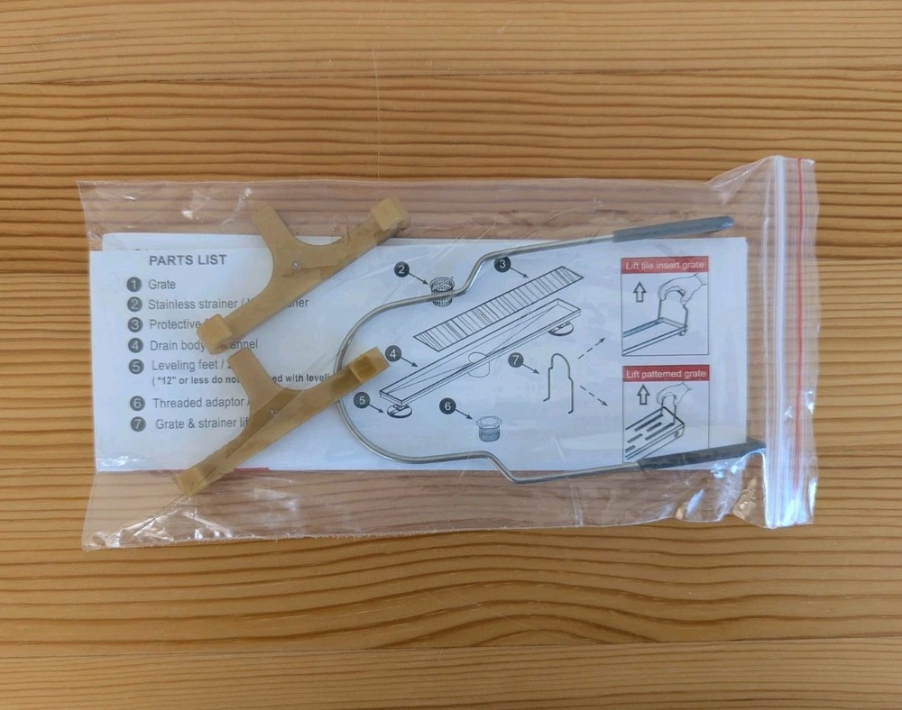 Neodrain Tile Drain Tray Clips (2) & Grate Lifting Hook