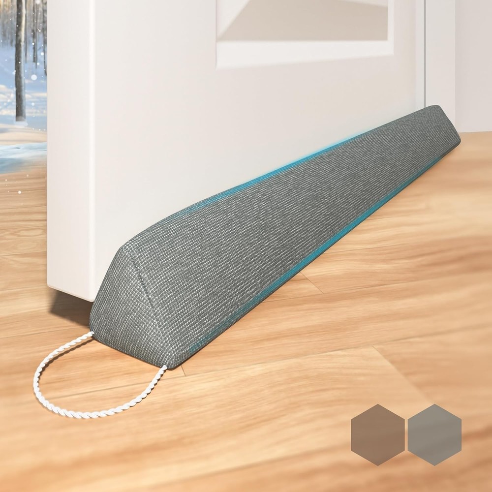 SYIPO Triangle Door Draft Stopper，35.4" Weighted Under Gray