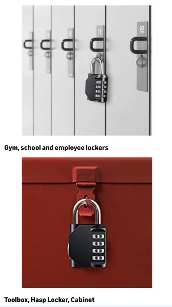 Combination Locks Resettable 2-Pack Waterproof