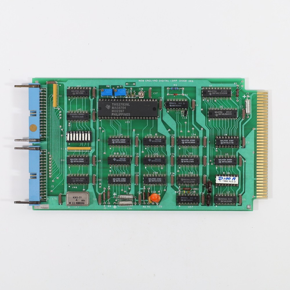 New England Digital Synclavier D100A Computer Bin Card